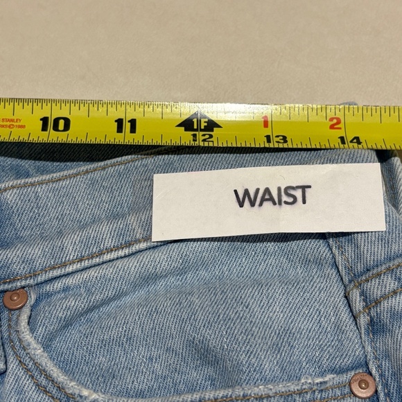 Mother Women Jeans Weekender Fray Crop Flare Mentally Elsewhere Sz 28 LightBlue - Picture 13 of 16